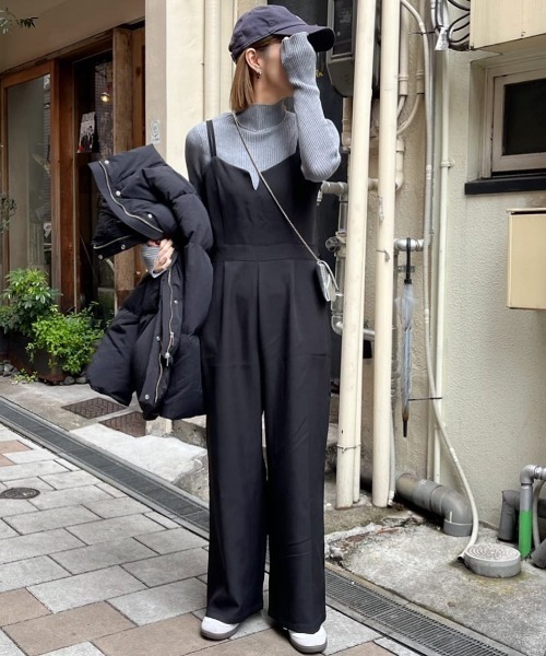 「AMELY」 「La-gemme」オーバーオール M ネイビー レディース_画像3