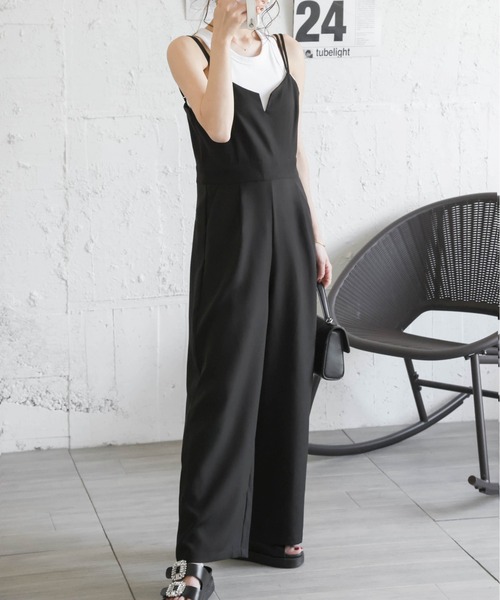 「AMELY」 「La-gemme」オーバーオール M ネイビー レディース_画像5