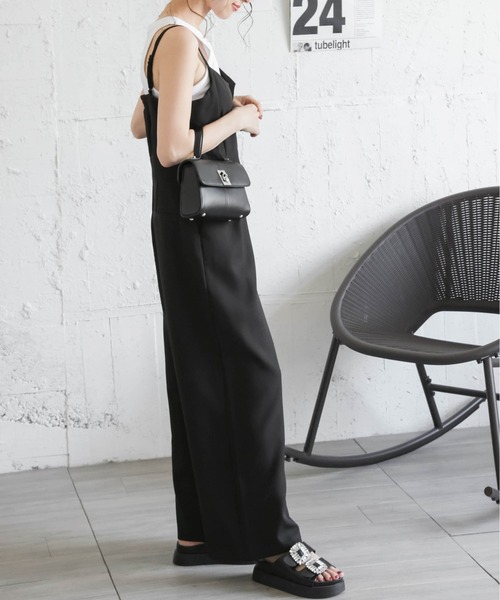 「AMELY」 「La-gemme」オーバーオール M ネイビー レディース_画像8