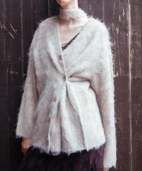 sahara（サハラ） カーディガン 「26AW PRE ORDER」Shaggy Knit Deform