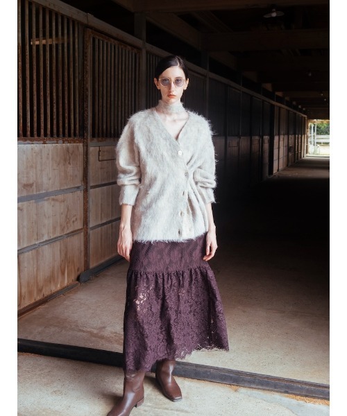 sahara（サハラ） カーディガン 「26AW PRE ORDER」Shaggy Knit Deform
