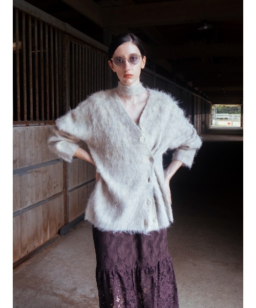 sahara（サハラ） カーディガン 「26AW PRE ORDER」Shaggy Knit Deform