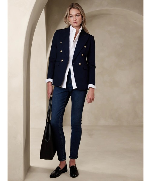 「BANANA REPUBLIC FACTORY STORE」 テーラードジャケット 0 ネイビー レディース_画像5