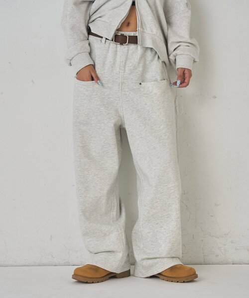 「WHO'S WHO gallery」 スウェットパンツ SMALL ネイビー レディース_画像2