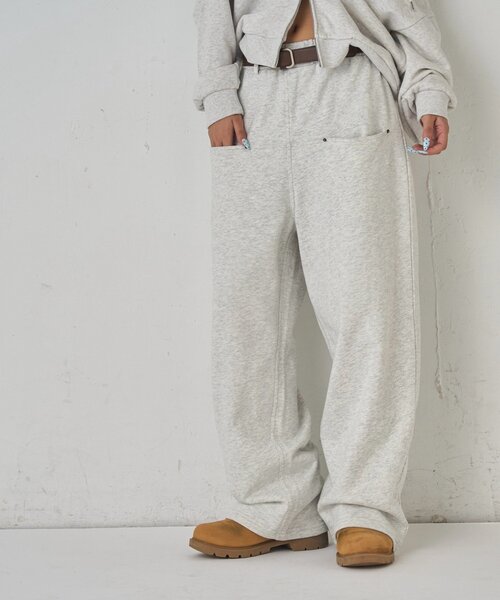 「WHO'S WHO gallery」 スウェットパンツ SMALL ネイビー レディース_画像3
