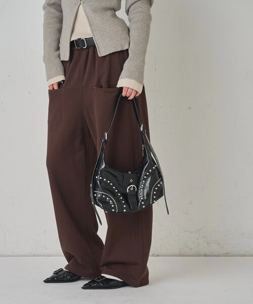 「WHO'S WHO gallery」 スウェットパンツ SMALL ネイビー レディース_画像8