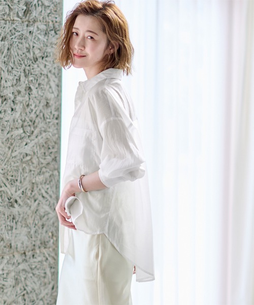 「ur's」 長袖シャツ S ブルー レディース_画像6