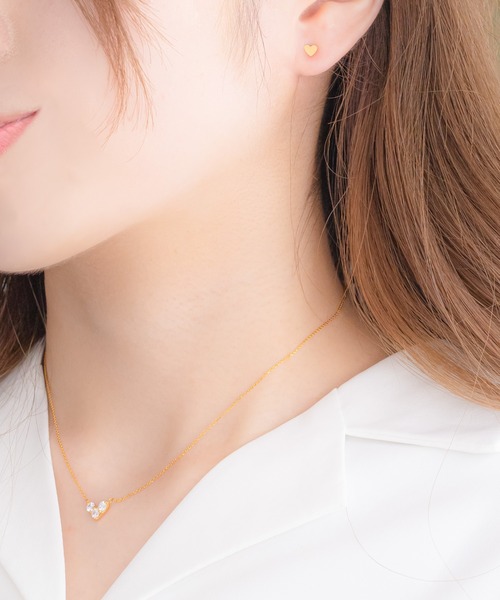 ESTELLE（エステール） ピアス K18 イエローゴールド ハート ピアス