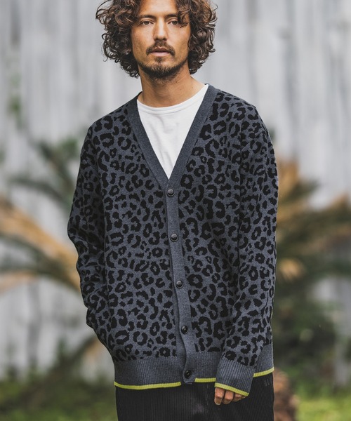 felkod（フィルコッド） カーディガン mcg2858-Leopard Knit Cardigan