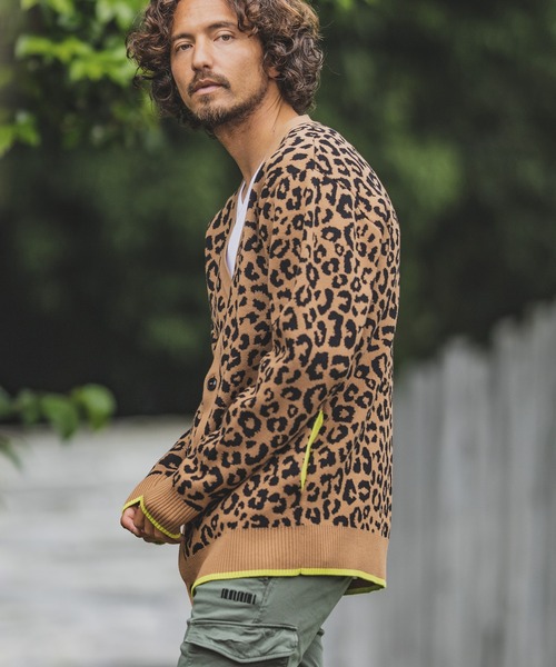 felkod カーディガン mcg2858-Leopard Knit Cardigan : ZOZOTOWN