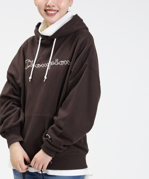 Champion（チャンピオン） パーカー 「Champion」ロゴ刺繍スウェット