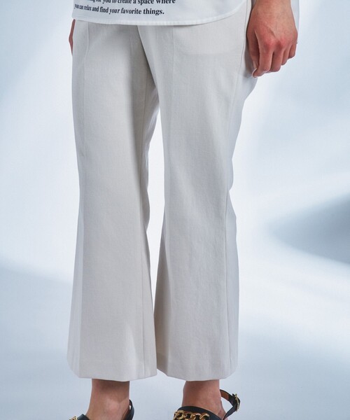 DT♪1OLPE クロップドフレアパンツ 関税込 DT♪1OLPE クロップドフレアパンツ 関税込