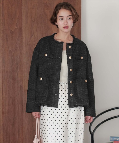 titivate（ティティベイト） ジャケット ノーカラージャケット 入学式