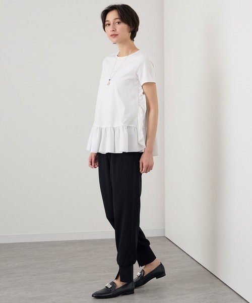 ANAYI パンツ ダブルストレッチジョガーパンツ 「手洗い可