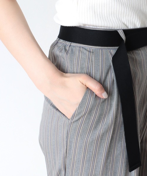 ☆日本未入荷*Massimo Dutti*新作*ストライプワイドパンツ/DN☆ ☆日本未入荷*Massimo Dutti*新作*ストライプワイドパンツ/DN