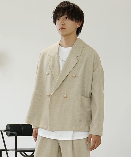 ミリタリージャケット2点セット 楽天市場】ノーカラー ジャケット ＆ テーパード パンツ 2点