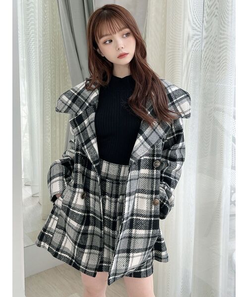 RESEXXY ピーコート pコート ビッグカラーショートコート