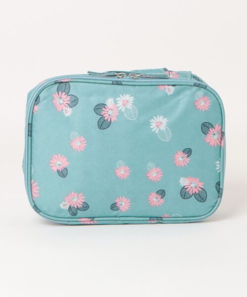 Lace Ladies 旅行 ボタニカル柄スクエアマルチ防水ポーチ