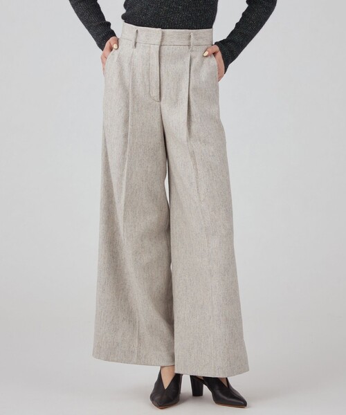 Ballsey（ボールジィ） パンツ メランジカルゼ タックワイドパンツ