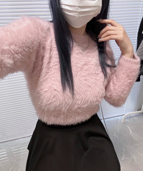 ROOP TOKYO ニット セーター ショート丈シャギーニット レディース