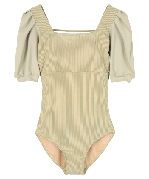 glassy sea バックオープンサーフワンピース　水着 SEA DRESS 水着 バックオープン長袖シンプルワンピース/水着