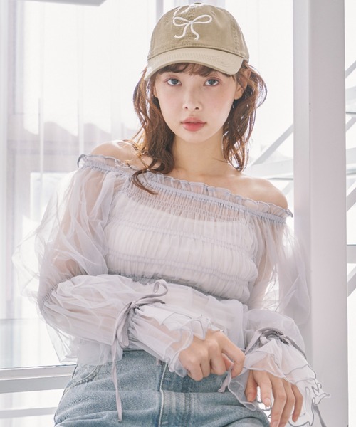 cocodeal シャーリングオフショルブラウス アイボリー トップス シャーリングオフショルブラウス｜PETAL ONLINE（ペタルオンライン）