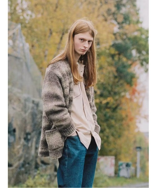 セーター ニット Kent Fuzzy Cardigan Multi アルパカ混 ニットカーディガン メンズ