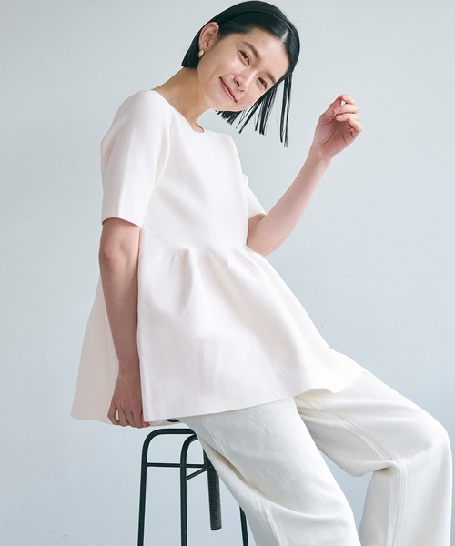 coca（コカ） tシャツ スポンディッシュニットペプラムトップス