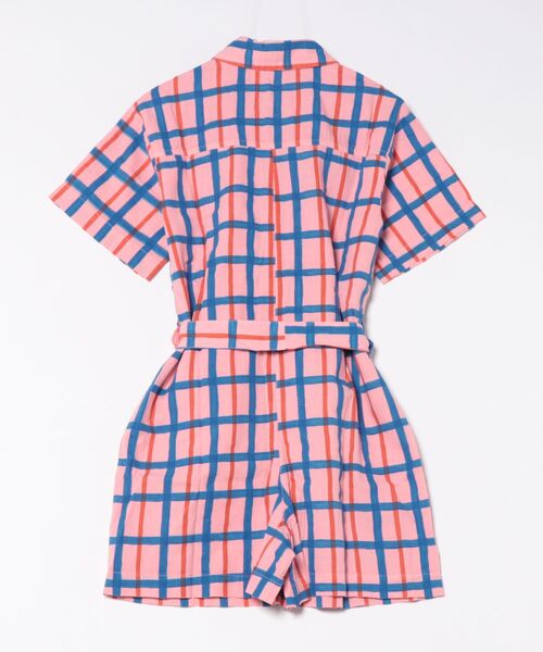 BOBO CHOSES オールインワン Checked collar buttoned short