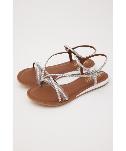 【STACCATO】大人気のレディースサマーサンダル 2color STACCATO サンダル アランクロスプラットフォームサンダル