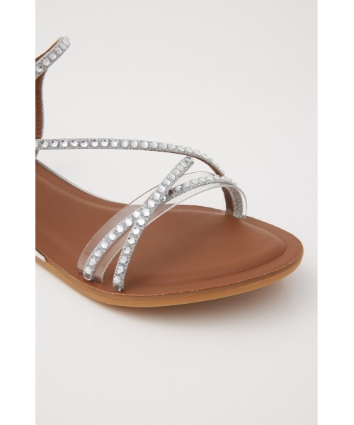 STACCATO ラインストーンフラットサンダル STACCATO ラインストーンフラットサンダル