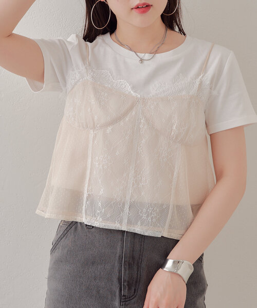 Chico tシャツ Tシャツ コルセットキャミ+インナーセットT