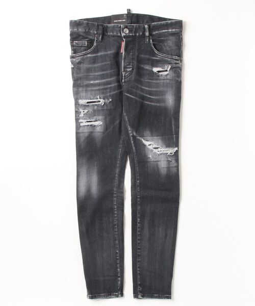 DSQUARED2 ジーンズ BLACK RIPPED WASH SUPER TWINKY JEAN /0232 