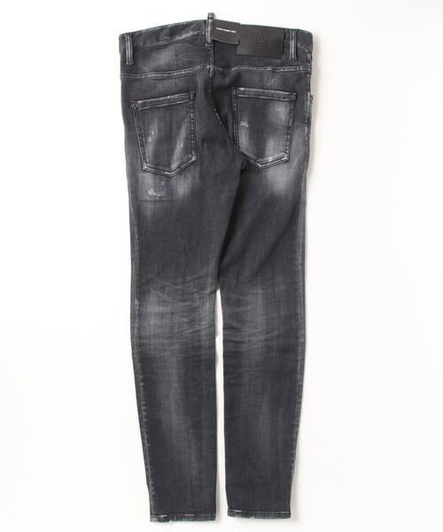 DSQUARED2 ジーンズ BLACK RIPPED WASH SUPER TWINKY JEAN /0232 