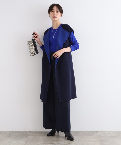 INDIVI（インディヴィ） ベスト ジレ 「ウール混／トレンド」リバー