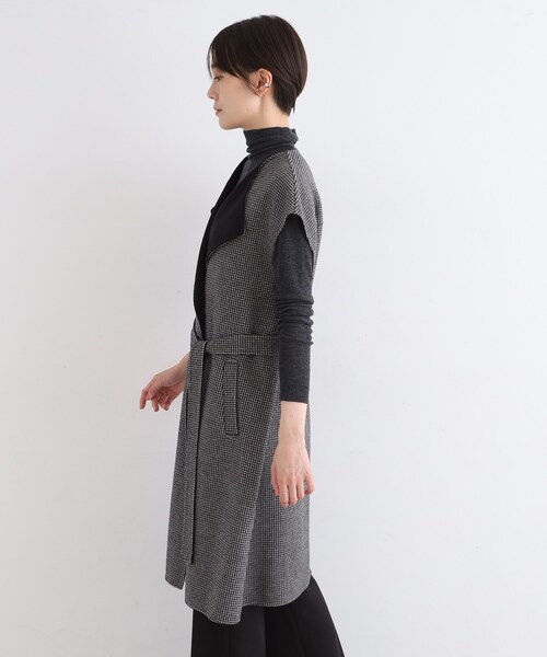 INDIVI ベスト ジレ 「ウール混／トレンド」リバージレコート