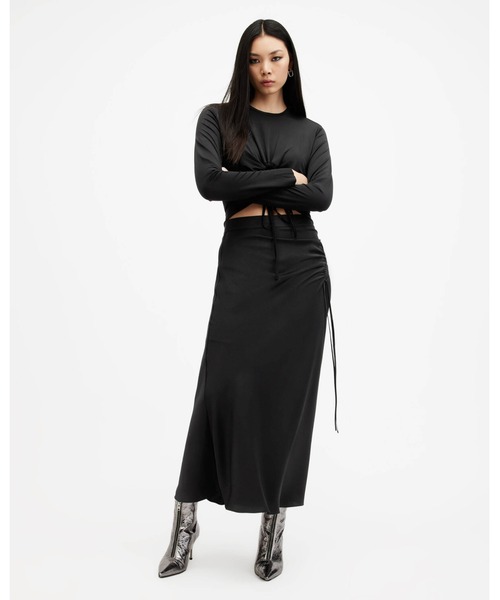 ALLSAINTS（オールセインツ） スカート ALEXIA GATHERED MAXI SKIRT