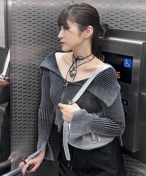 tシャツ A'GEM/9 × .kom 「.KOM/ドットケーオーエム」 ジップアップトップス レディース メンズ