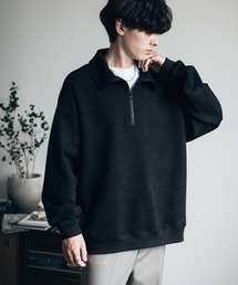 トレーナー スウェット オーバーサイズ カットスエードハーフジッププルオーバー メンズ レディース｜ZOZOTOWN Yahoo!店