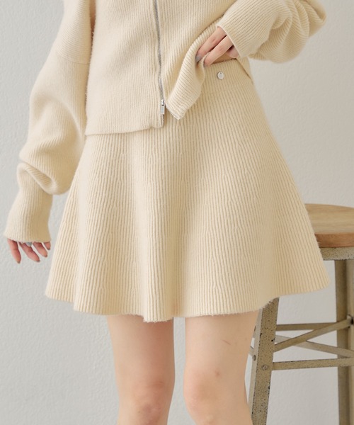 ちこたん様 セットアップ スカート Chico（チコ） スカート 「セットアップ対応」リブフレアミニスカート