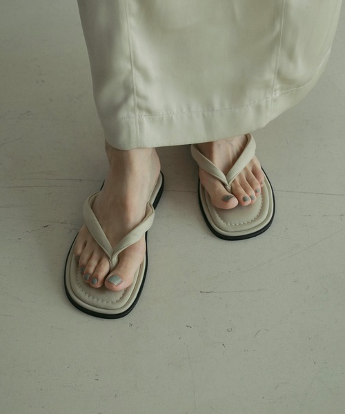 anuke サンダル Square Tong Sandals レディース : ZOZOTOWN