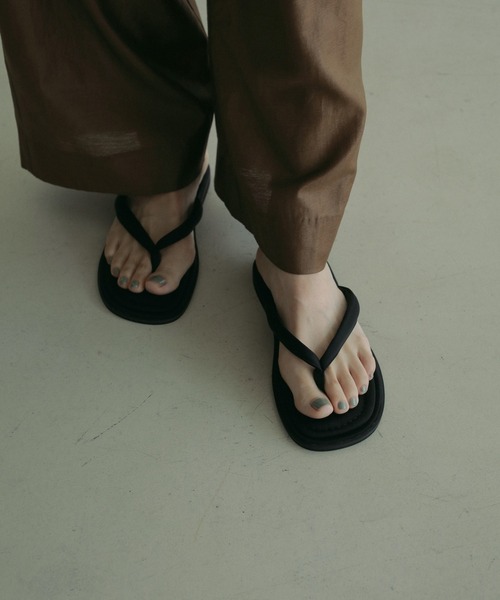 anuke サンダル Square Tong Sandals レディース : ZOZOTOWN