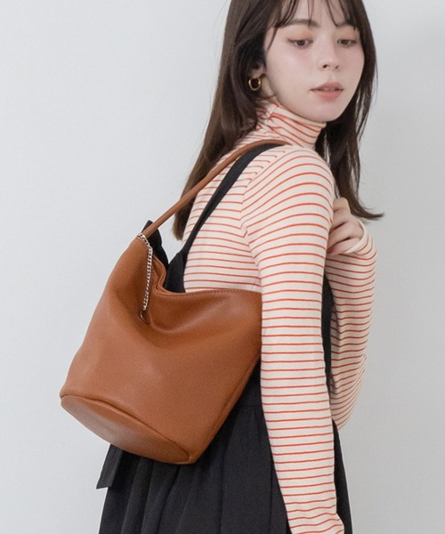 HEILIS ハンドバッグ ワンハンドルフェイクレザーショルダー