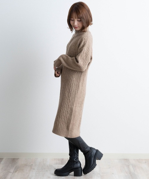 SweetMommy（スウィートマミー） マタニティ ハーフジップ ニット