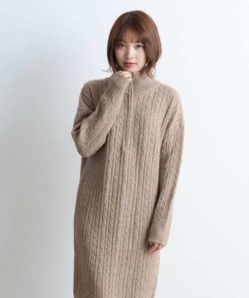 SweetMommy（スウィートマミー） マタニティ ハーフジップ ニット