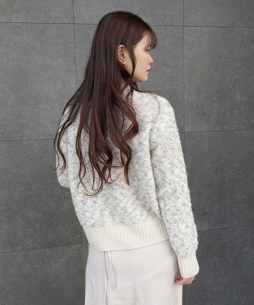 CORNERS（コーナーズ） カーディガン カラーネップノーカラーニット