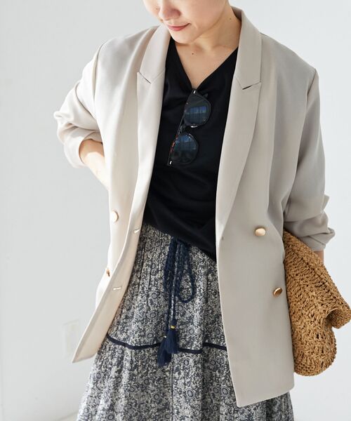 メッシュダブルブレストジャケット レディース