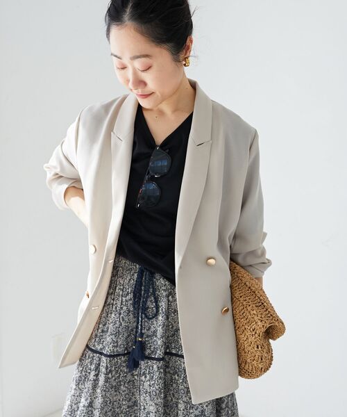 le.coeur blanc（ルクールブラン） メッシュダブルブレストジャケット