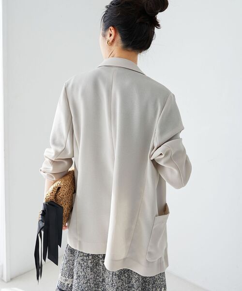 le.coeur blanc メッシュダブルブレストジャケット レディース