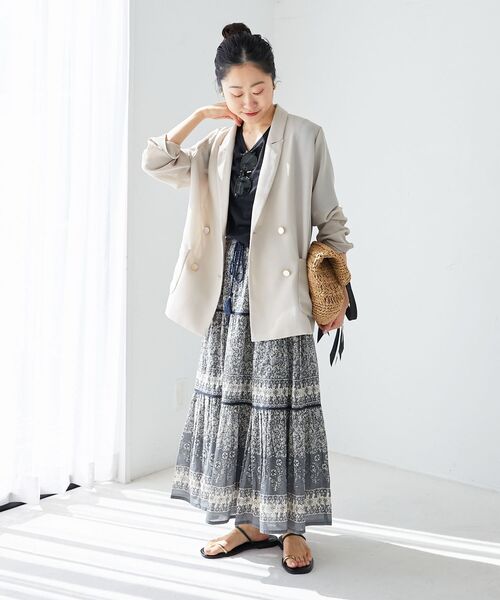 le.coeur blanc（ルクールブラン） メッシュダブルブレストジャケット